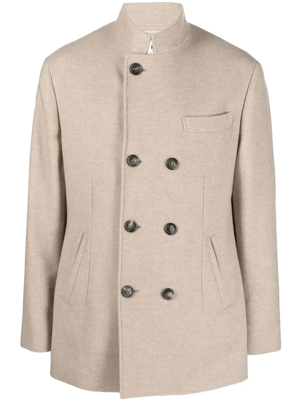 

Brunello Cucinelli double-breasted cashmere coat - Neutrals