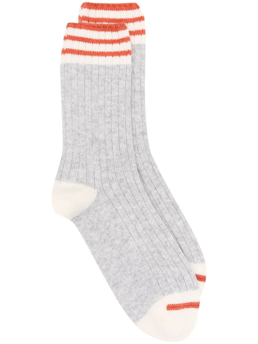 

Brunello Cucinelli stripe-trimmed cashmere socks - Grey