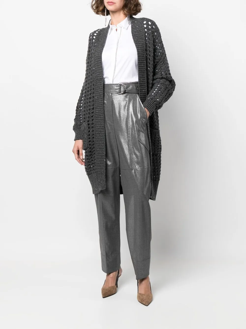 Brunello Cucinelli Broek met toelopende pijpen - Grijs