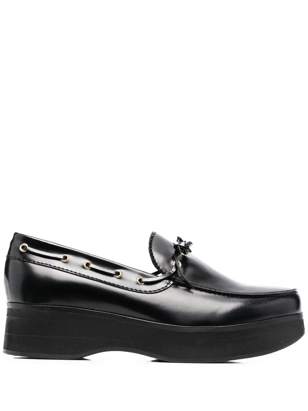 lace-up platform loafers