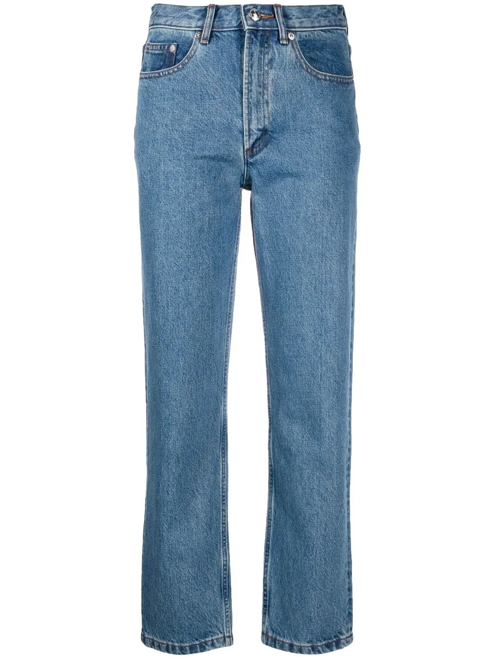

A.P.C. jeans rectos con tiro alto - Azul
