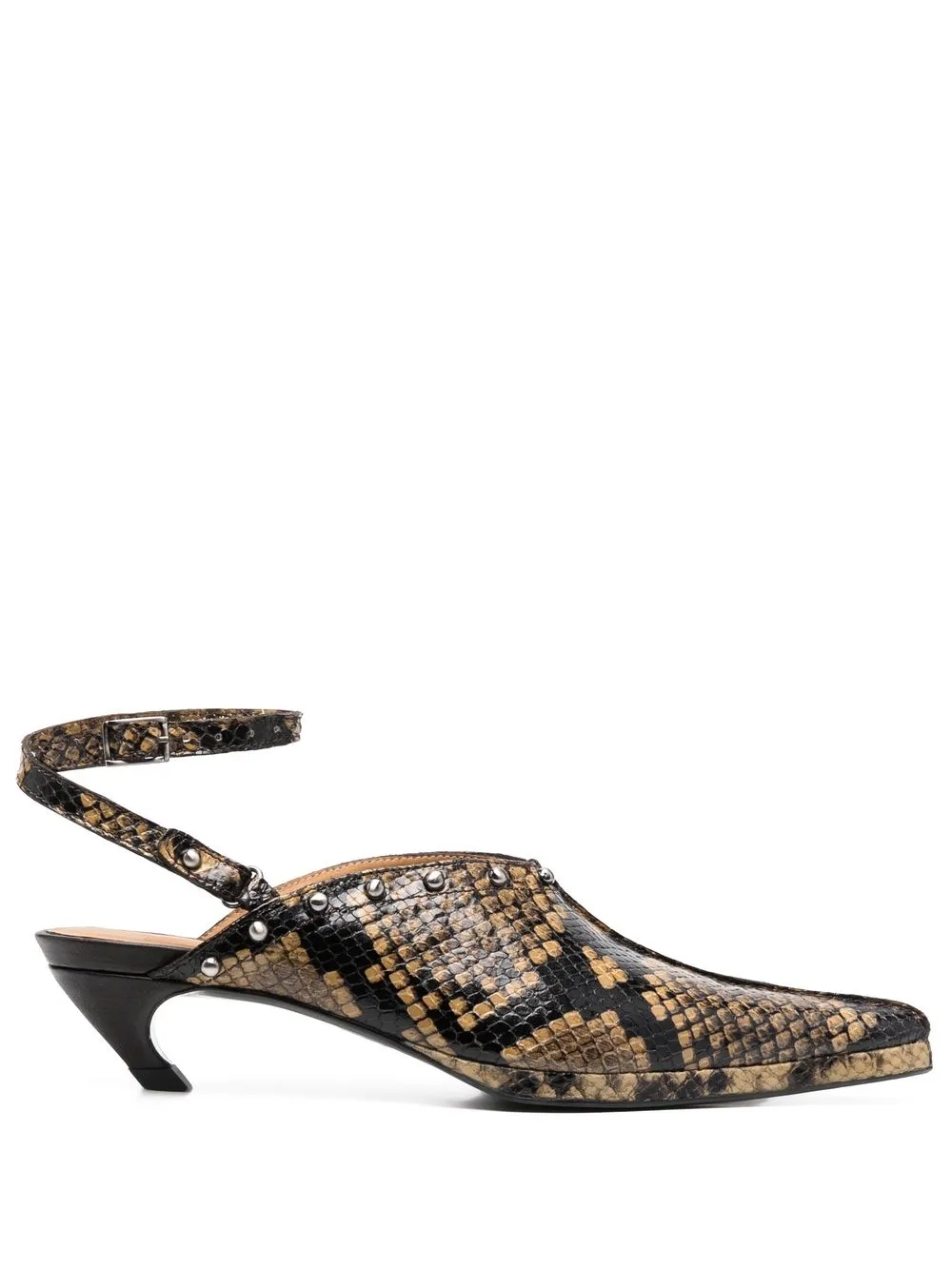 

KNWLS JST strap snake-embossed shoes - Neutrals