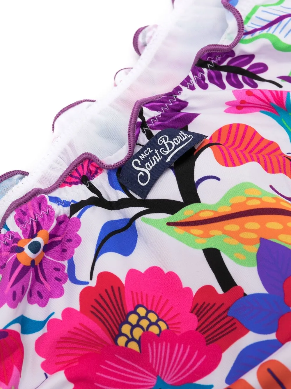 Mc2 Saint Barth Teen Emy Floral-print Bikini Set In White