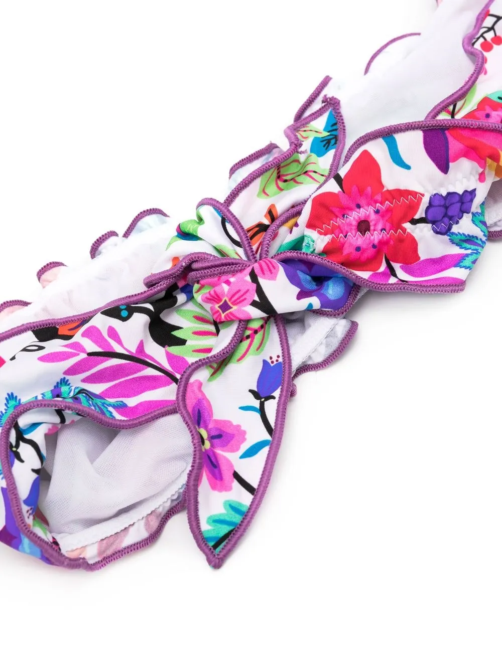 Mc2 Saint Barth Teen Emy Floral-print Bikini Set In White