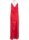 Retrofete Ceres crystal-embellished silk dress - Red