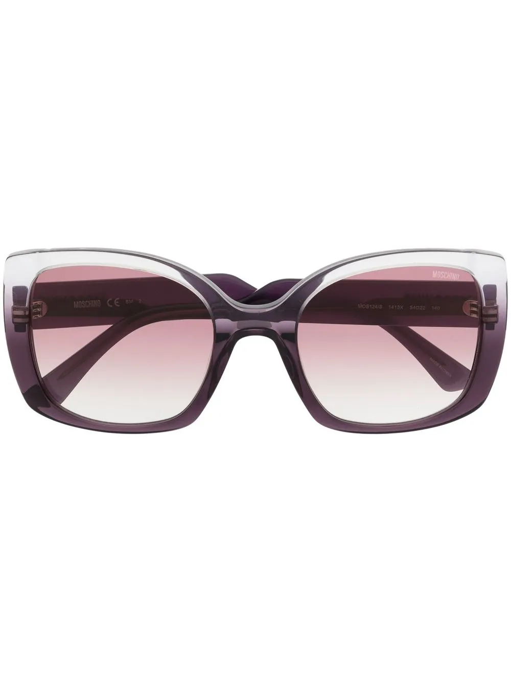 

Moschino Eyewear lentes de sol transparentes con logo - Morado