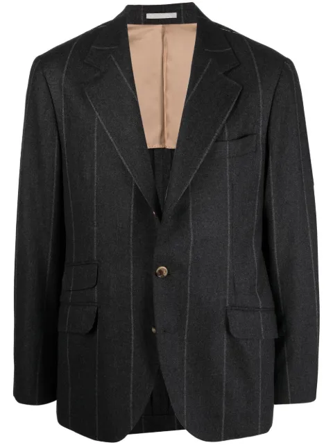 Brunello Cucinelli pinstripe-print single-breasted blazer