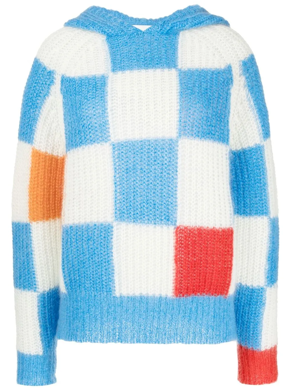 

Andersson Bell hoodie con motivo ajedrezado - Azul