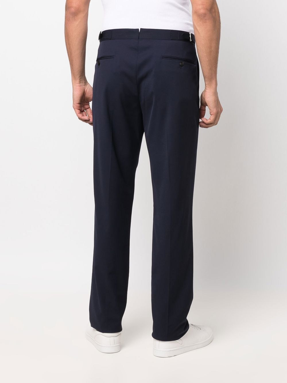 Shop Caruso Straight-leg Trousers In Blue
