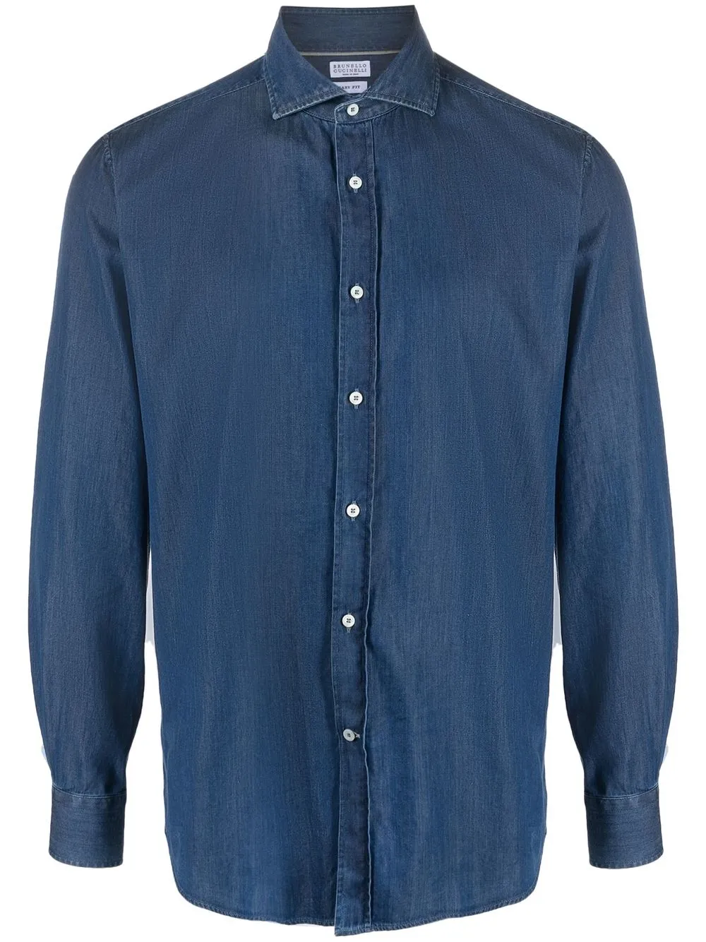 

Brunello Cucinelli long-sleeved cotton shirt - Blue