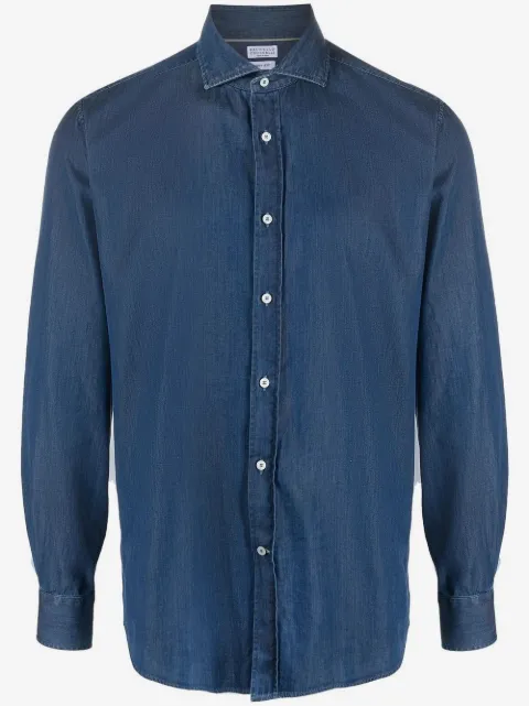 Brunello Cucinelli long-sleeved cotton shirt