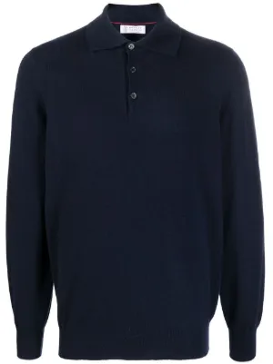 brunello cucinelli long sleeve polo