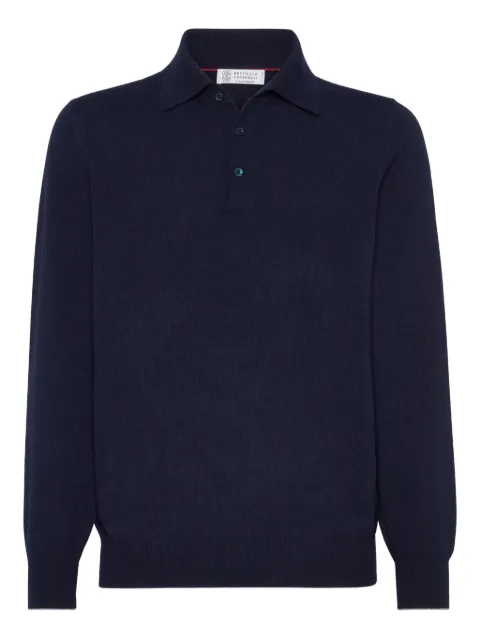 Brunello Cucinelli playera tipo polo manga larga 
