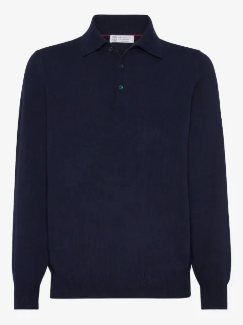 Brunello Cucinelli long-sleeved cashmere polo shirt