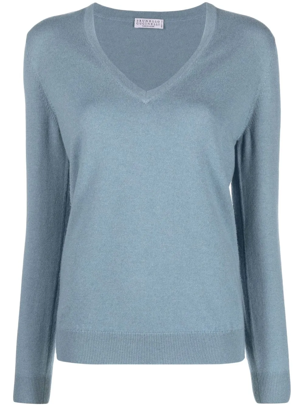 

Brunello Cucinelli V-neck long-sleeve top - Blue