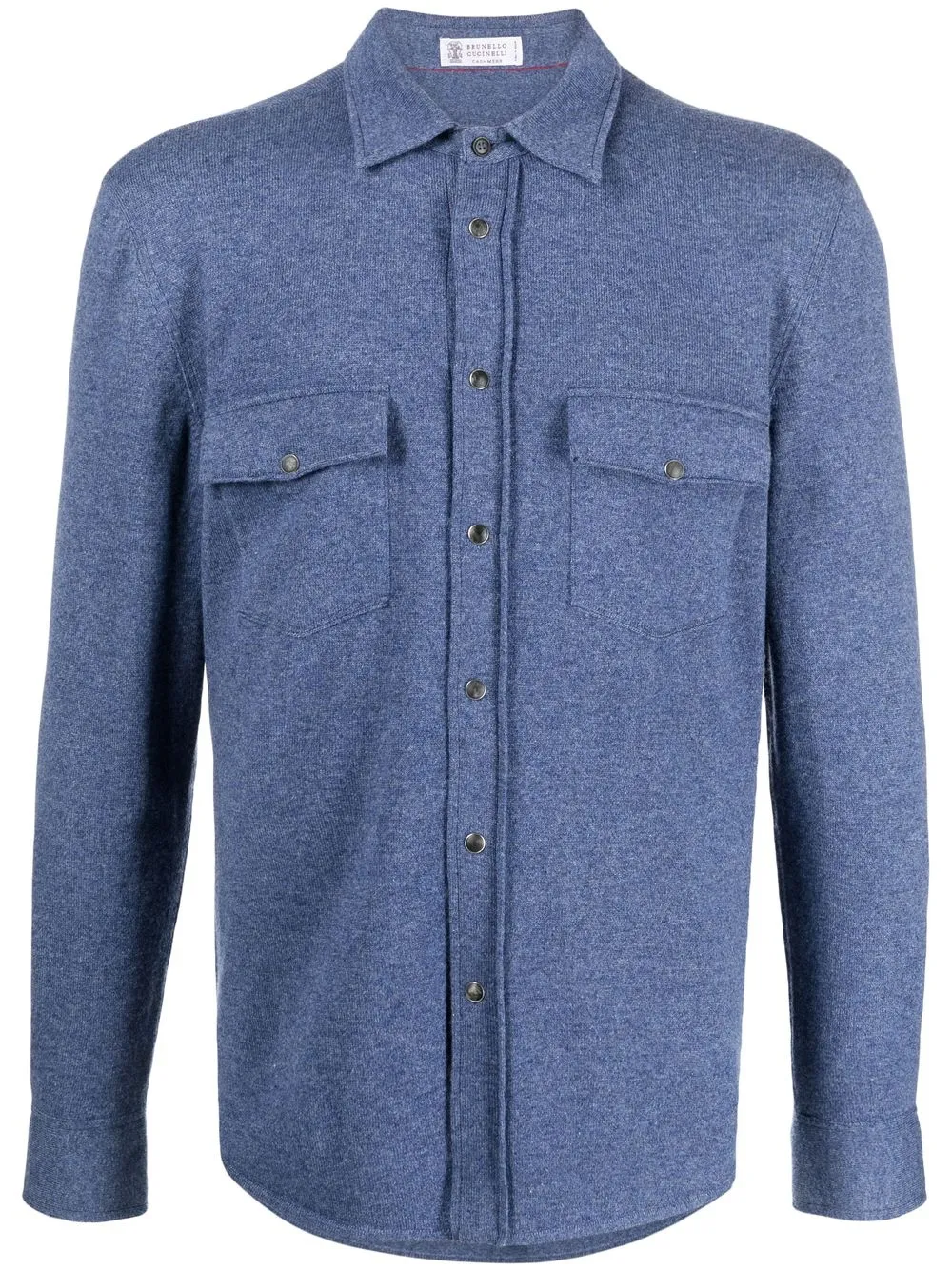 

Brunello Cucinelli knitted long-sleeve shirt - Blue