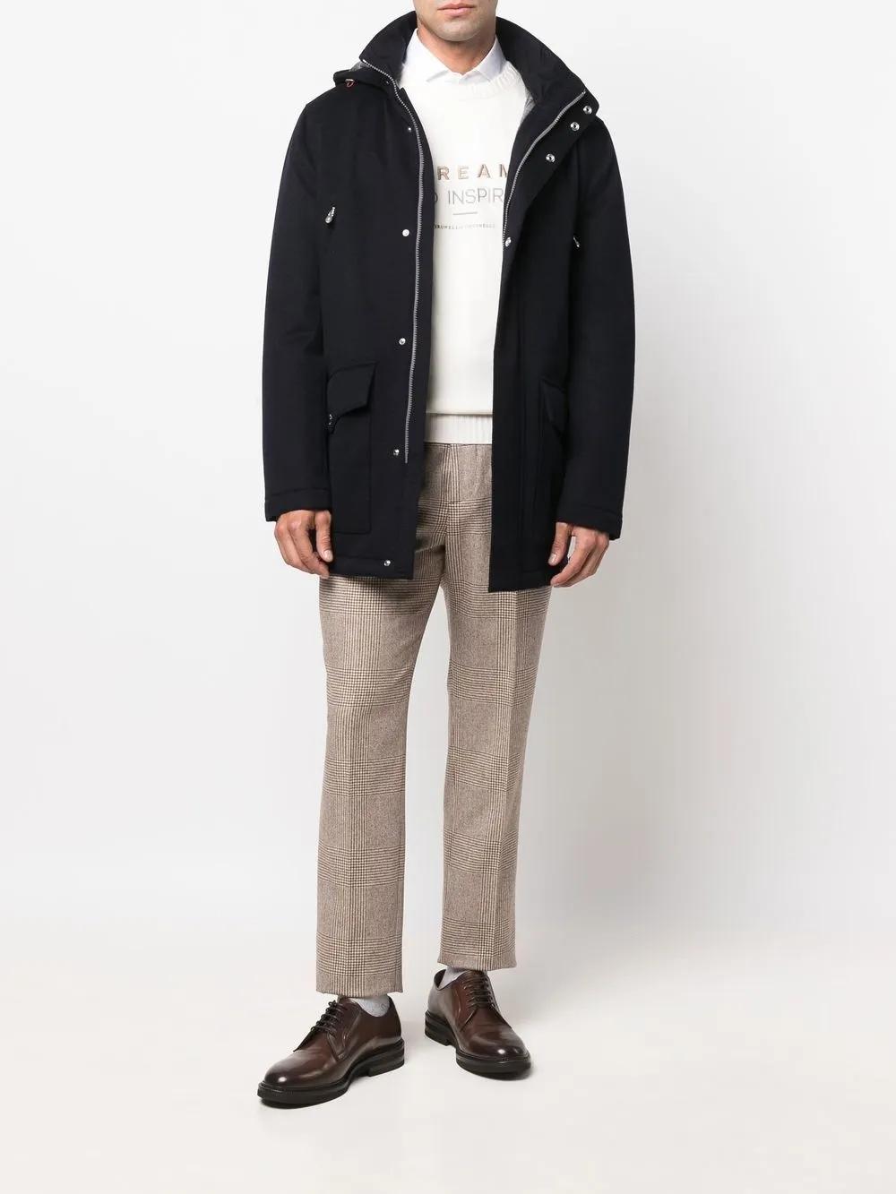 Brunello Cucinelli Kasjmier trui - CHV08 PANAMA+GRIGIO CHIARO+GRIGIO+CAMEL