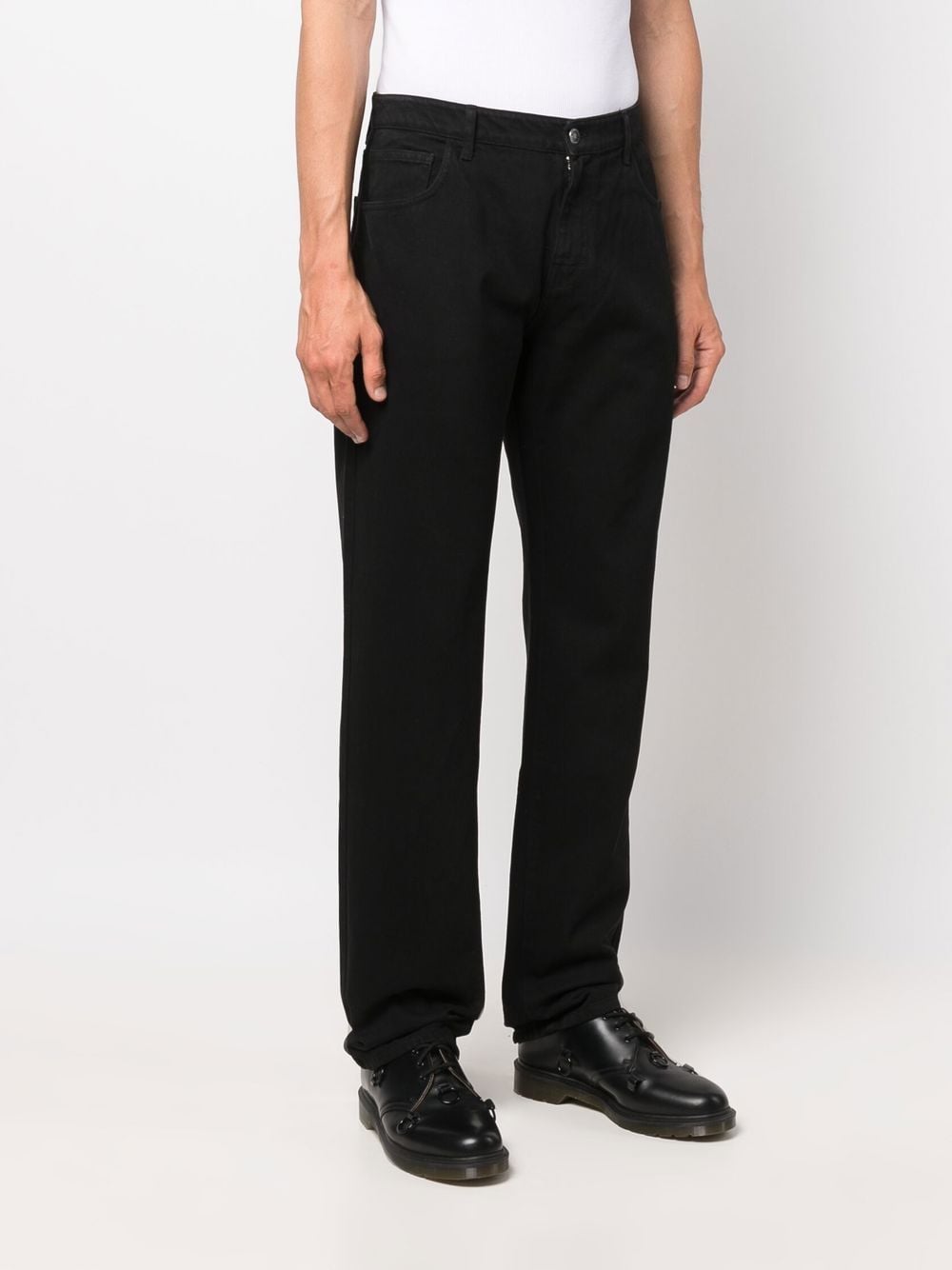 Shop Raf Simons Mid-rise Straight-leg Jeans In Black