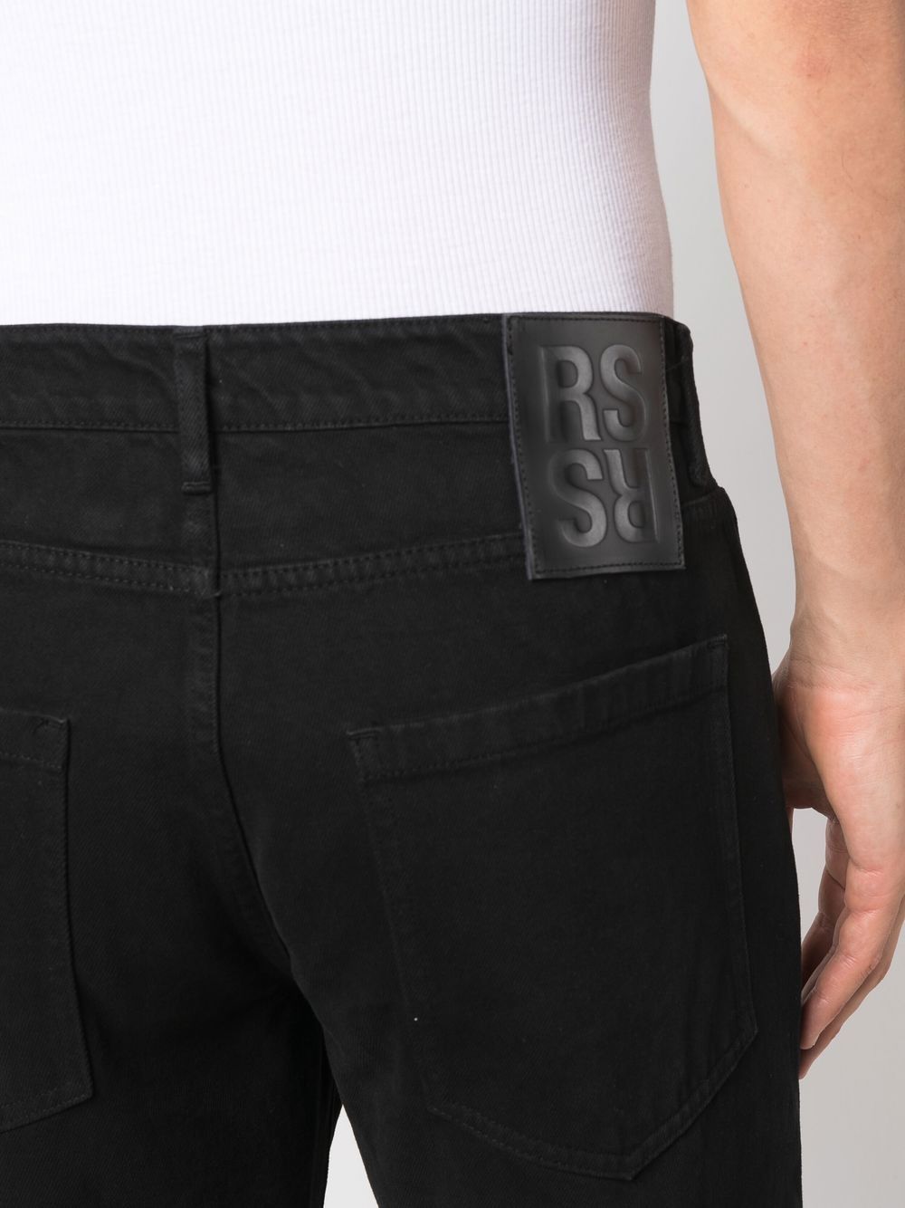 Shop Raf Simons Mid-rise Straight-leg Jeans In Black