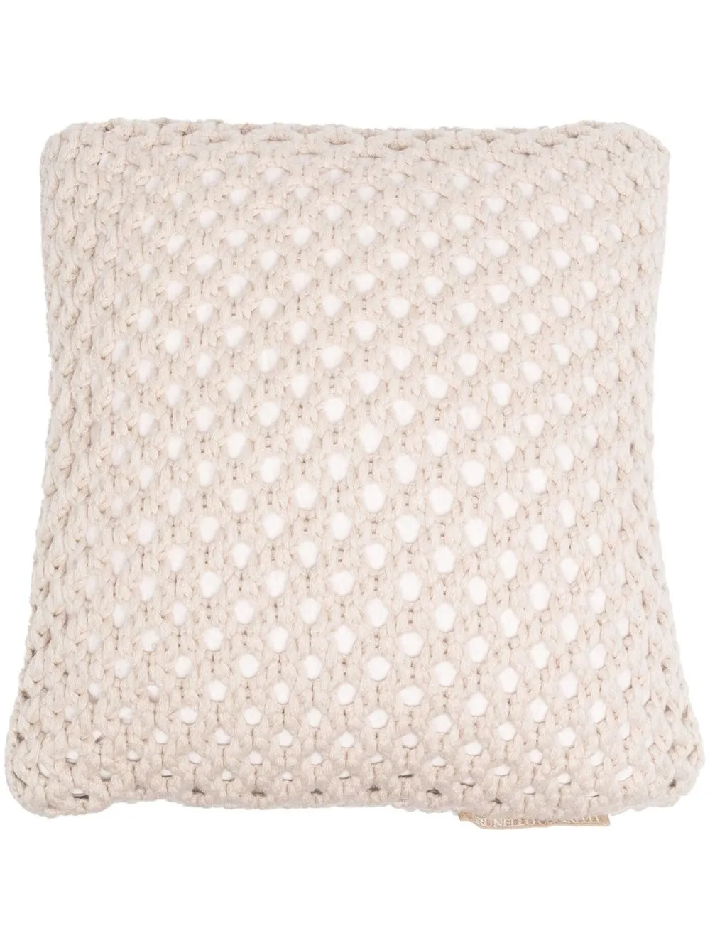 

Brunello Cucinelli open-knit cashmere cushion - Neutrals