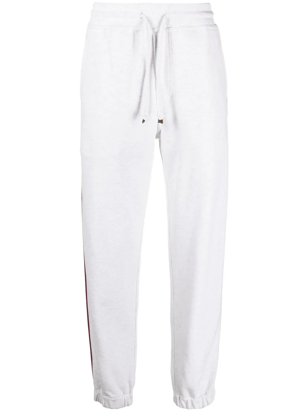 

Brunello Cucinelli striped-edge cotton track pants - Neutrals