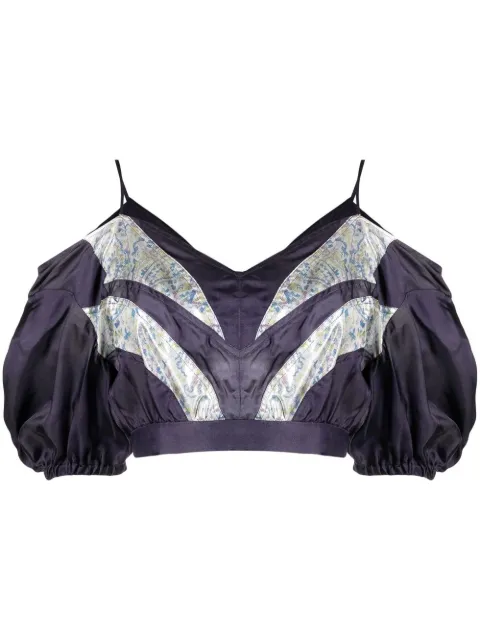 ISABEL MARANT Berit silk crop-top