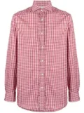 Brunello Cucinelli gingham-print button-up shirt - Red