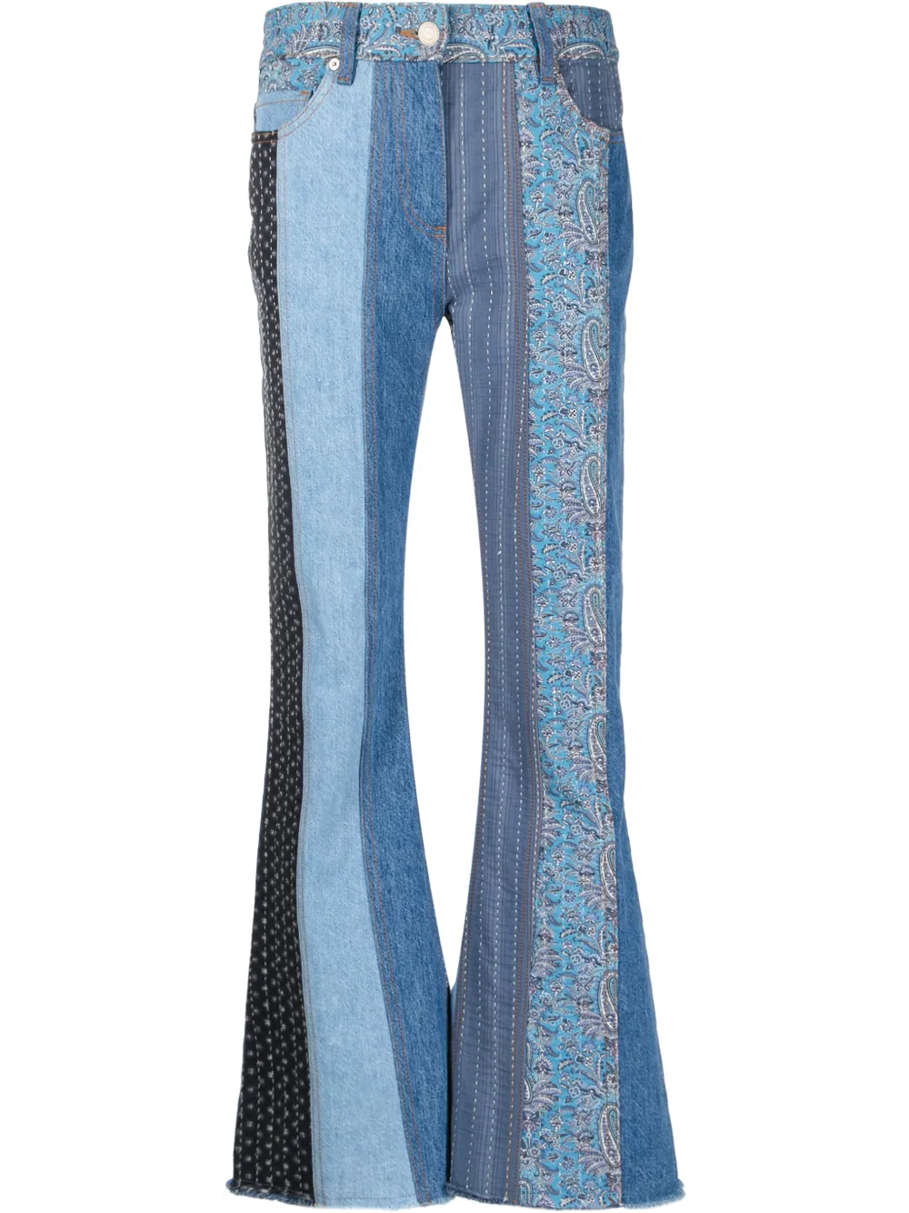 patchwork flared jeans | ETRO | Eraldo.com