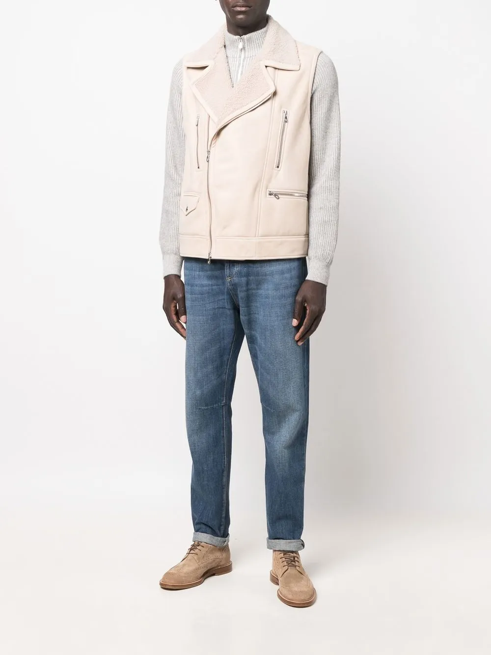 Brunello Cucinelli zip-up leather vest | Waistcoats & Gilets | Image 2