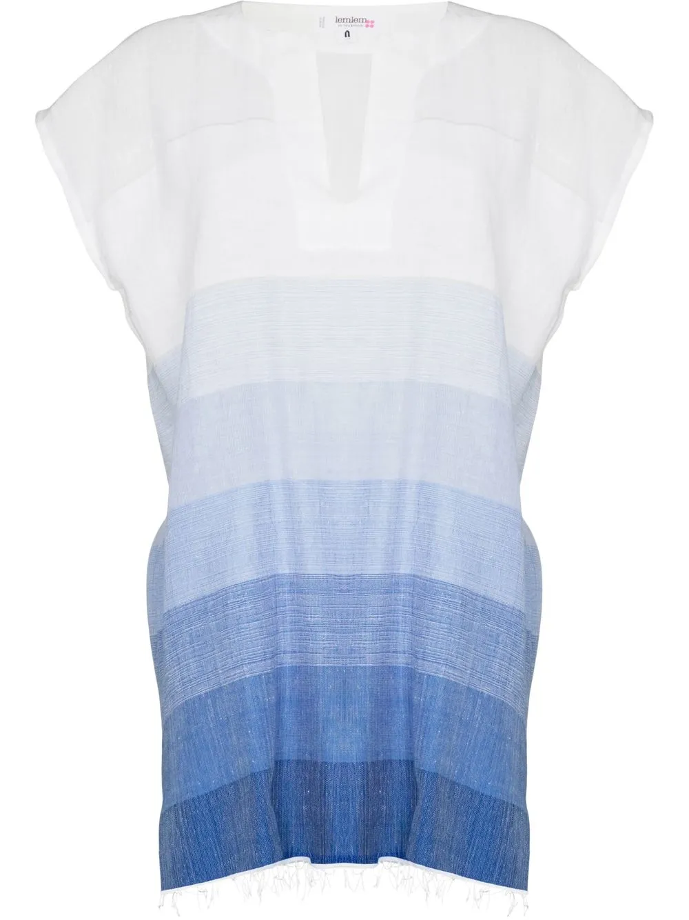 

lemlem graphic-print short-sleeve dress - Blue