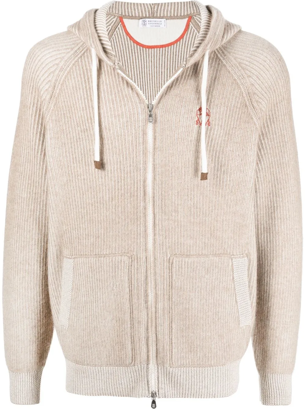 

Brunello Cucinelli zip-up hooded cardigan - Neutrals