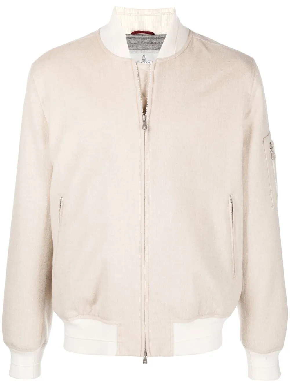 

Brunello Cucinelli zip-up padded jacket - Neutrals