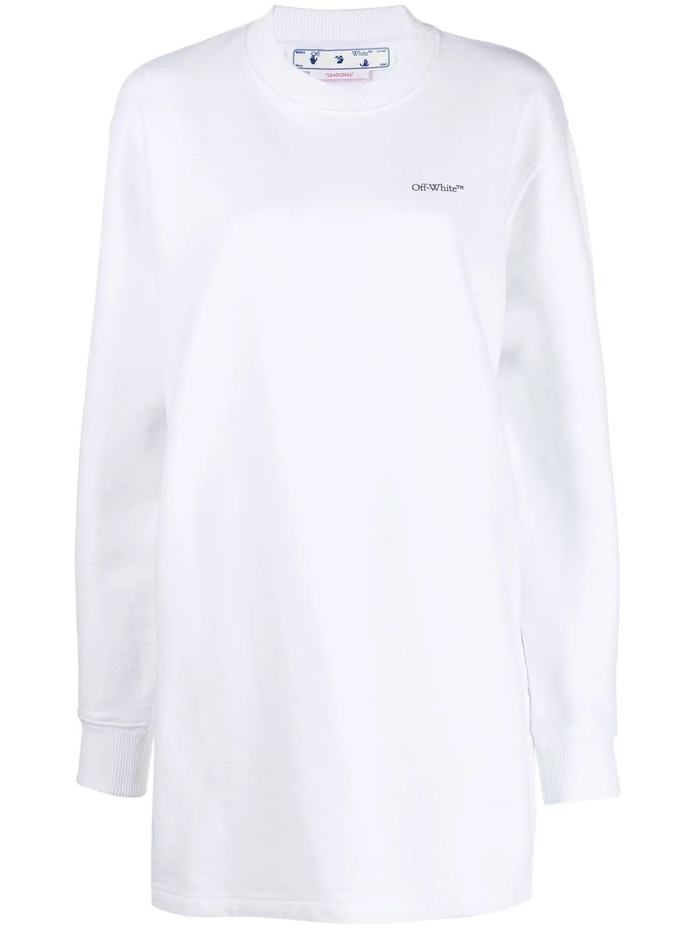 Shop Off-white Arrow-print Sweatshirt Dress In White