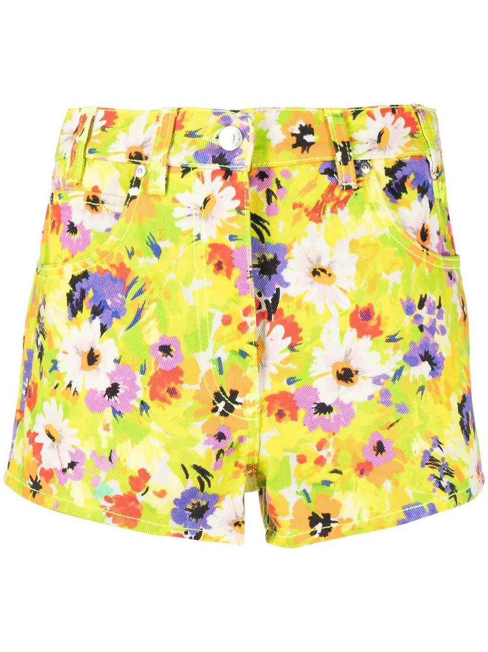 

MSGM shorts con estampado floral - Verde