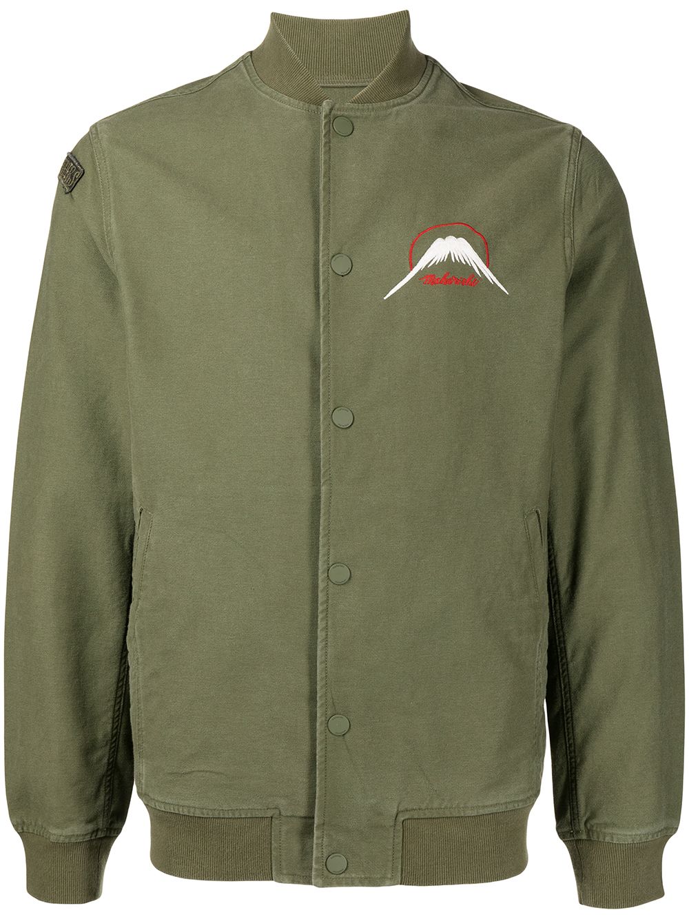Shop Maharishi Logo-print Bomber Jacket In Green