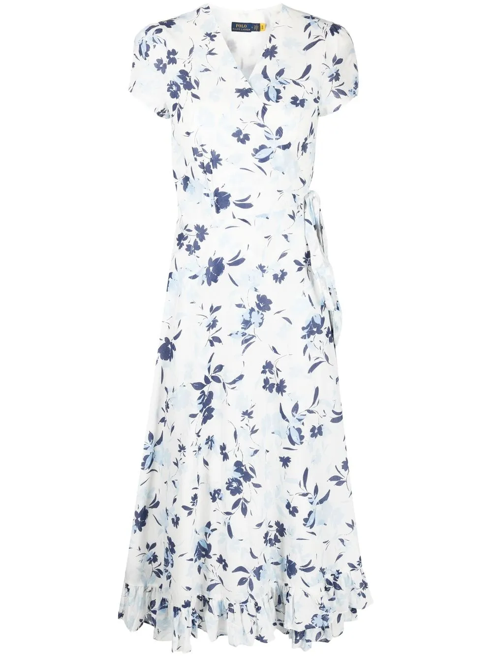 

Polo Ralph Lauren Elie floral-print wrap dress - Blue