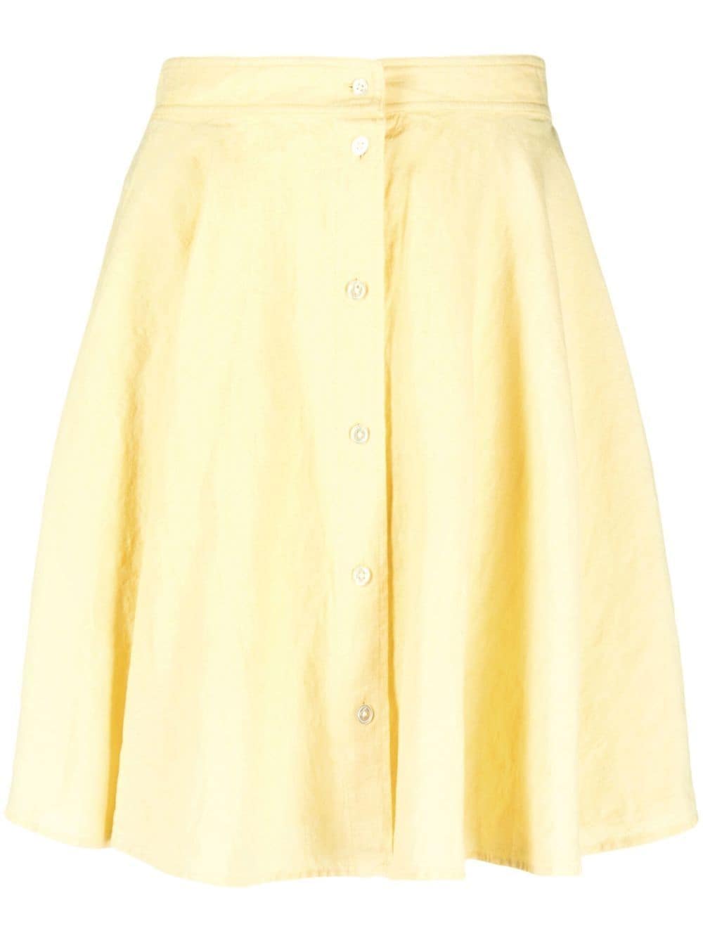 Shop Polo Ralph Lauren A-line Midi Skirt In Gelb