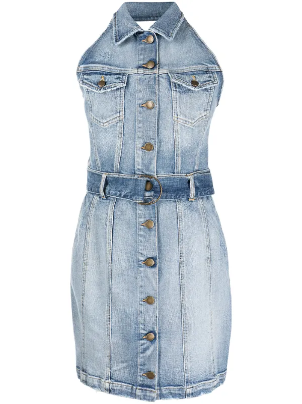 Retrofete Tamar Belted Denim Dress 