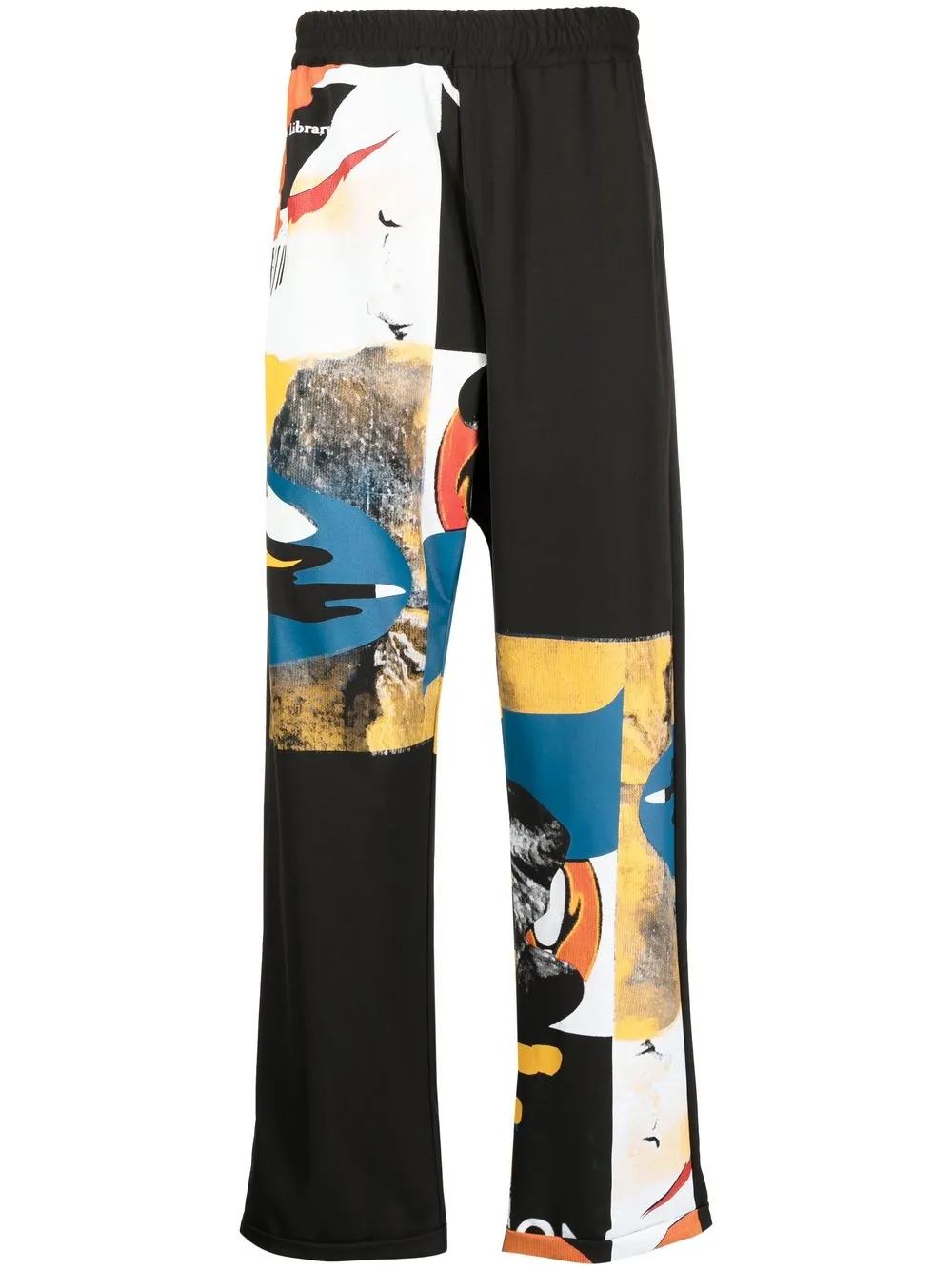 

Bethany Williams graphic-print straight-leg trousers - Black