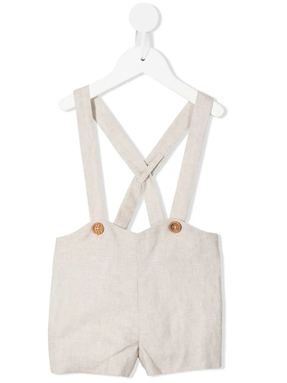 Nanos Babies' Button-detail Fastening Dungaree In Grey