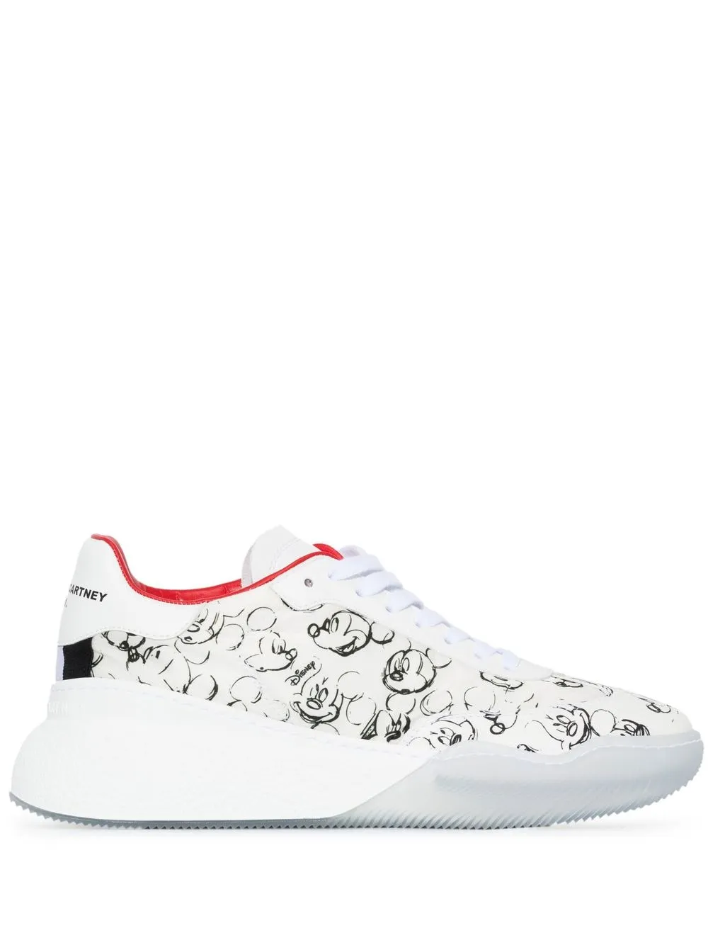 

Stella McCartney tenis con estampado Mickey Mouse - Blanco