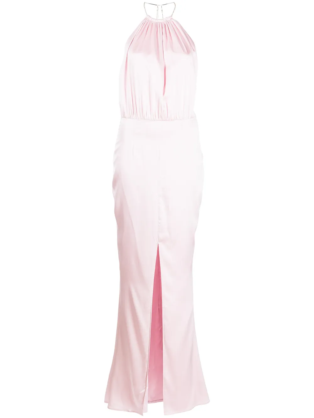 

Retrofete Emilia halterneck fishtail gown - Pink