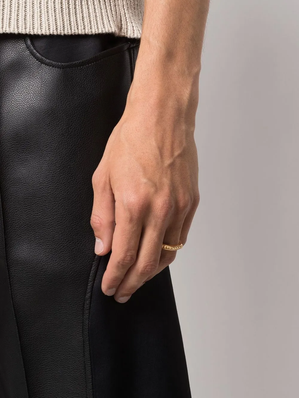 Emanuele Bicocchi Pyramid gold-tone ring | Image 2