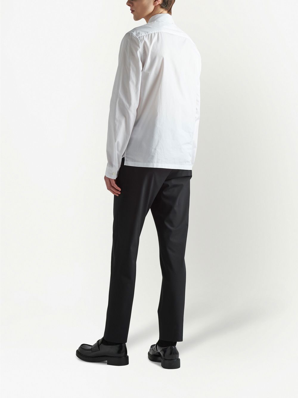 Shop Prada Slim-cut Trousers In Schwarz