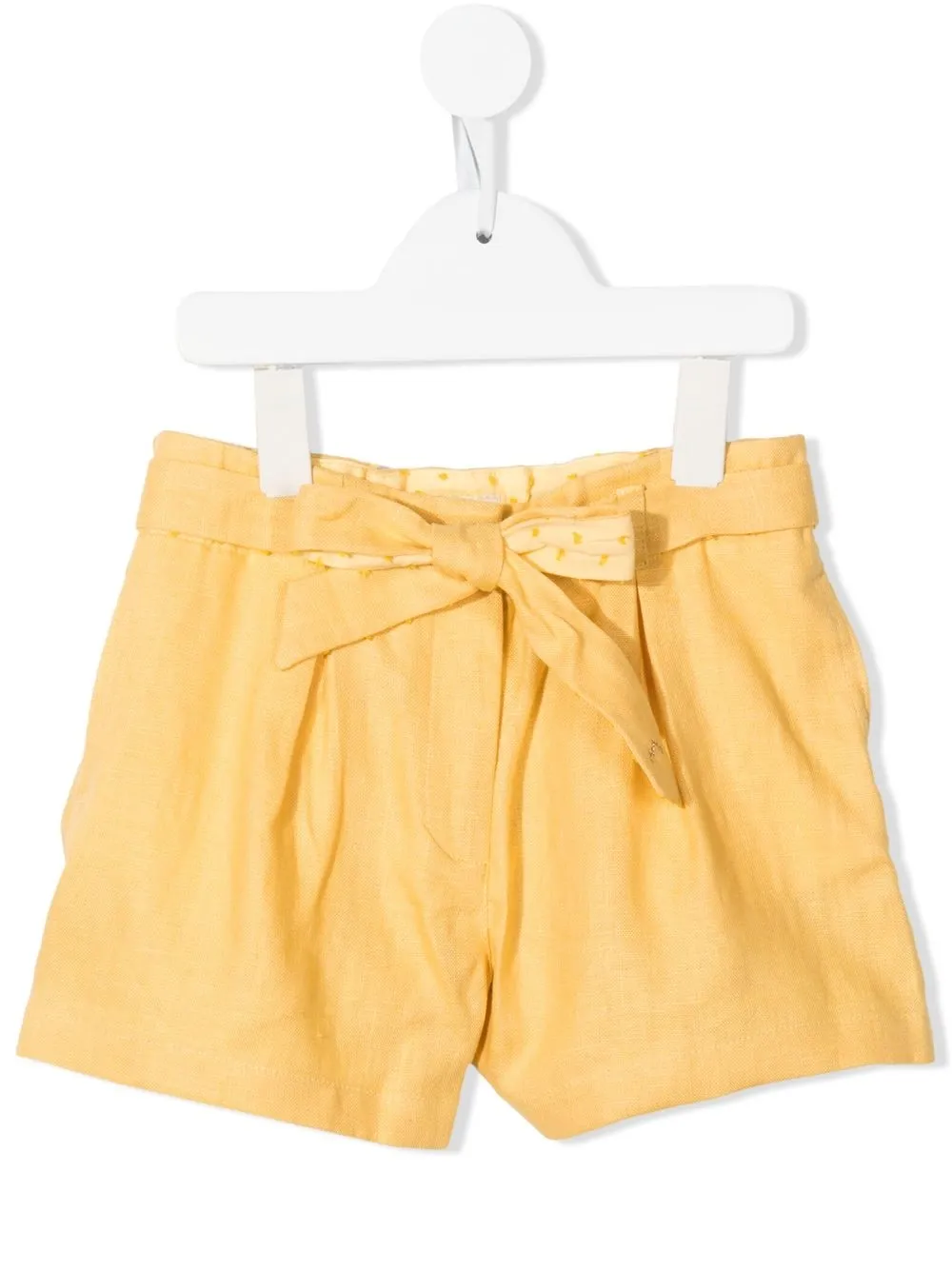 

NANOS tied-waist linen shorts - Yellow