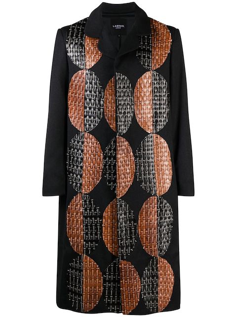 Labrum London High Life textured print coat