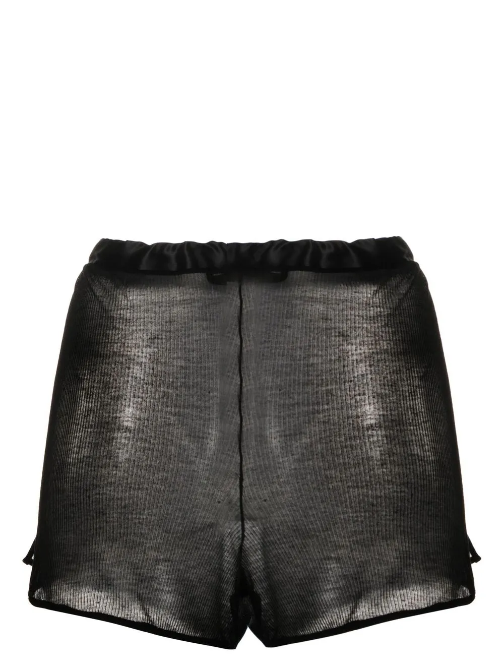 Kiki de Montparnasse Geribbelde shorts - Zwart