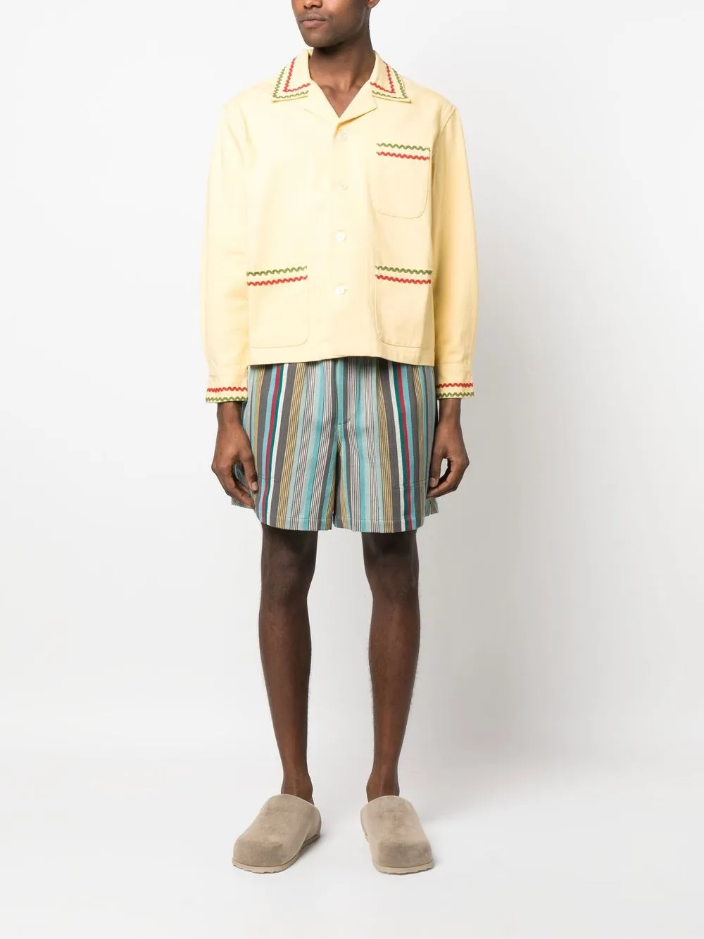 BODE Overshirt met detail - Geel