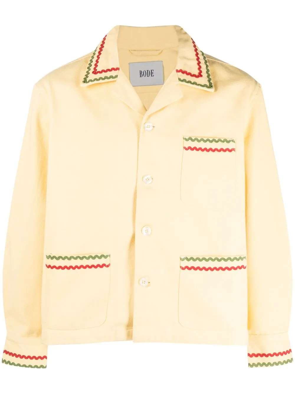 

BODE ric-rac detail overshirt - Yellow