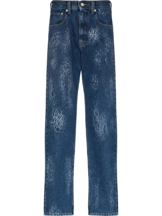 Namacheko Ushi Printed straight-leg Jeans | Blue | FARFETCH JO